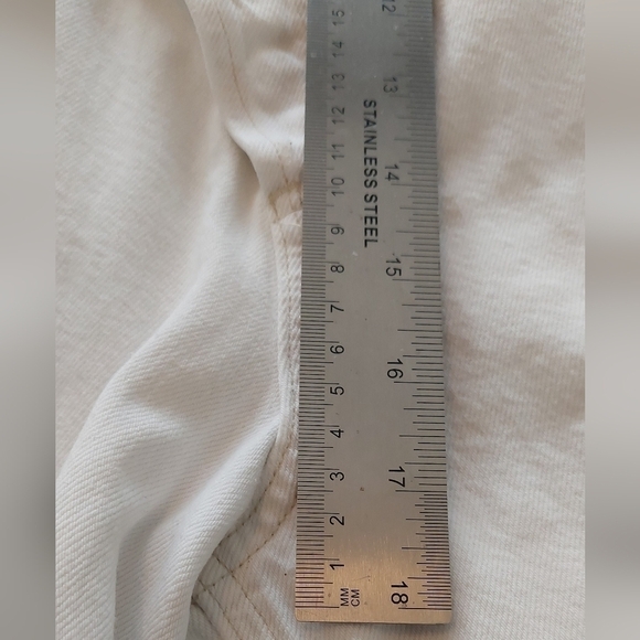 Agolde Criss Cross Pre loved Ladies Button Fly White Jeans Size 23 - Picture 6 of 14
